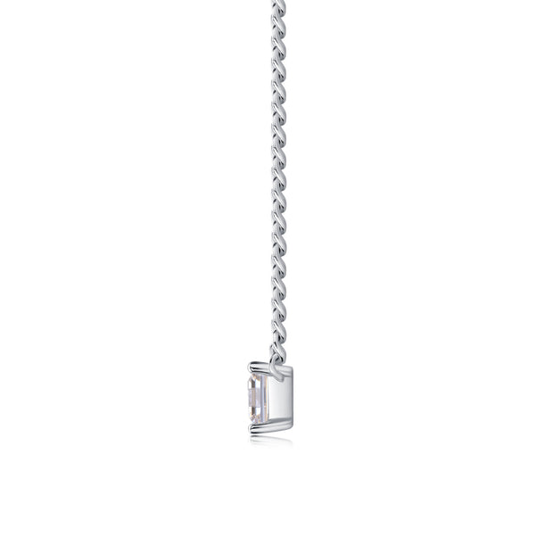 Zhang Yang - A Fashionable And Luxurious Diamond Jewelry Pendant Set With Square Moissanite S925 Sterling Silver
