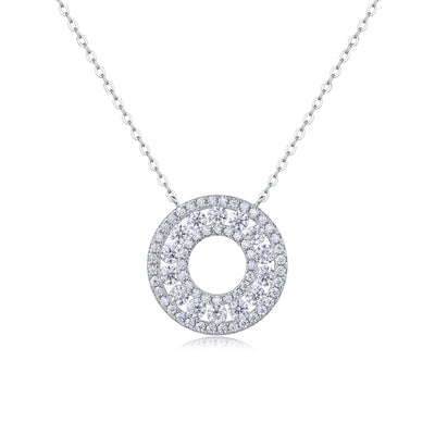 Reciprocating - A Fashionable And Luxurious Diamond Jewelry Pendant Set With Moissanite S925 Sterling Silver
