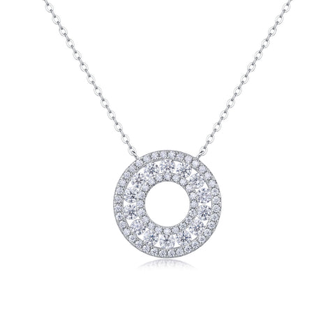 Reciprocating - A Fashionable And Luxurious Diamond Jewelry Pendant Set With Moissanite S925 Sterling Silver