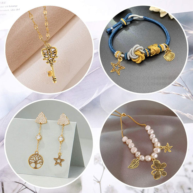 200Pcs Gold Charms Bulk Antique Gold Charms For Jewelry Making Charm Bracelet Necklace Earrings DIY Craft Making-Selling On Amazon Is Prohibited