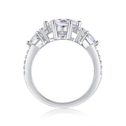 Luxury Fashion Diamond Ring Moissanite Silver Ring