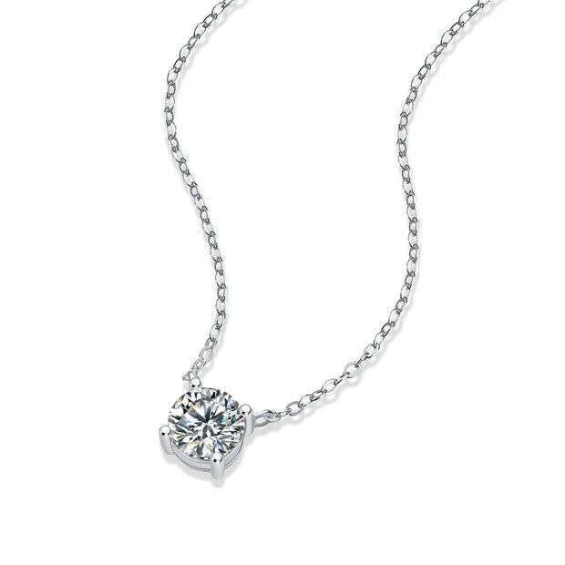 My Heart Will Last Forever - Affordable Diamond Jewelry Necklace Pendant Set With 1-carat And 2-carat Moissan Diamonds, S925 Sterling Silver And Platinum Plating. Fashionable And Trendy Jewelry