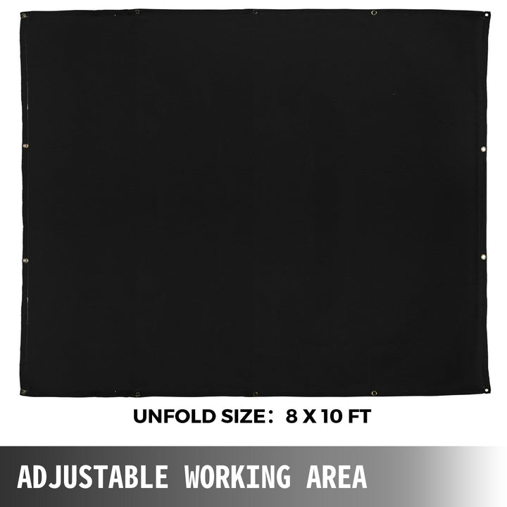 8 X 10 Ft Welding Blanket Black Fiberglass Blanket Portable Fiberglass Fire Retardant Blanket Welding Mat Welding Fireproof Thermal Resistant Insulation With Carry Bag