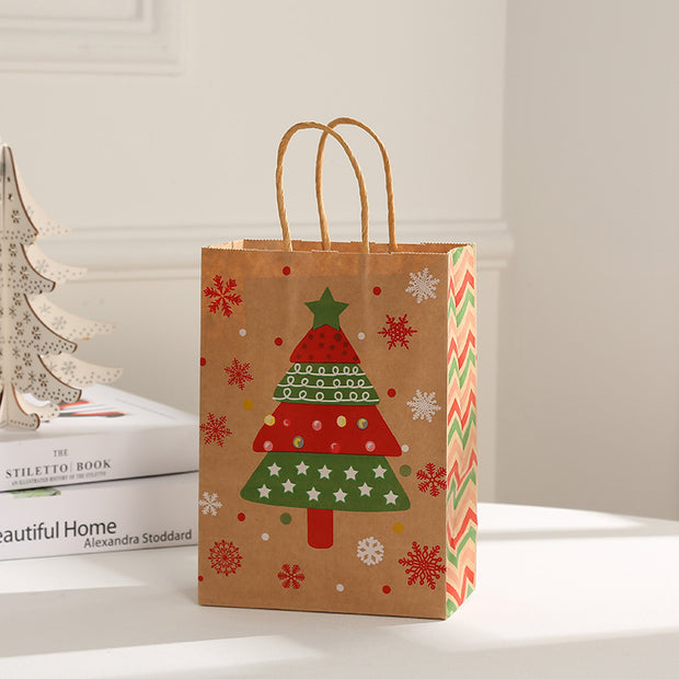 Christmas Gift Portable Kraft Paper Gift Bag