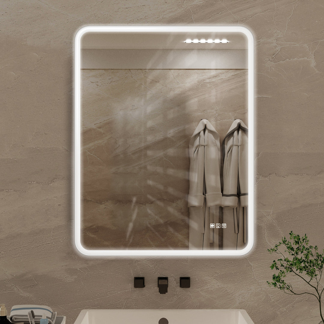 28 X 36 Rectangular Framed Dimmable Anti-Fog LED Wall Bathroom Vanity