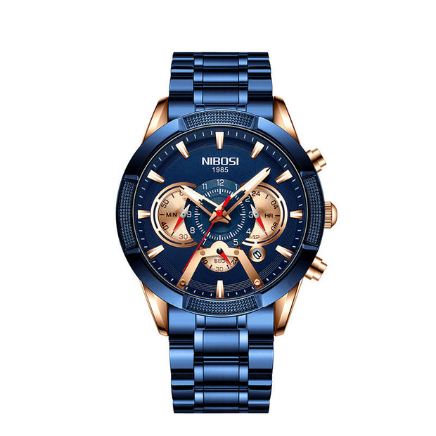 Nibosi waterproof luminous multifunctional men's watch