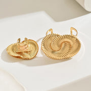 14K Gold Plated Golden Shell-Inspired  Jewelry Set - Necklace, Earrings, And Ring