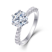 Large Diamond Diamond Ring Luxury Fashion Set Moissanite Silver Ring