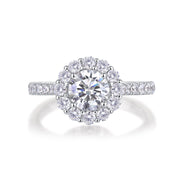 Luxury Fashion Large Diamond Wedding Ring With Moissanite Silver Ring