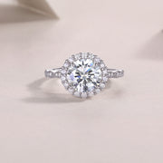 Starlight Shining - A Fashionable Jewelry Ring Set With 3-carat Moissanite S925 Sterling Silver And Platinum-plated Diamond