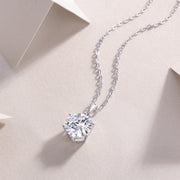Refreshing Breeze Dancing Luxurious Fashion Diamond Pendant Necklace Set With Mosan Diamond Silver Ornaments