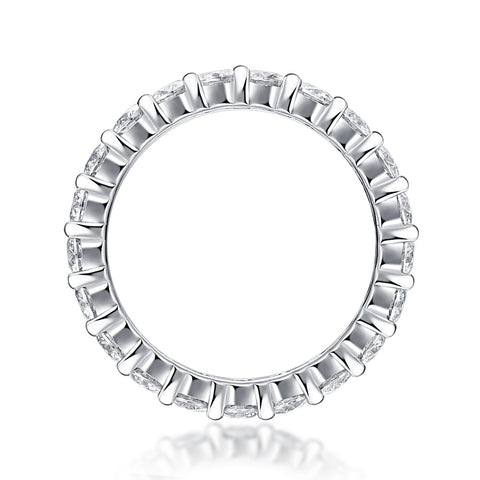 Luxury Fashion Diamond Ring, Row Diamond Ring, Moissanite Silver Ring, Jewelry