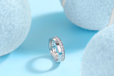 Galaxy Diamond Ring Wedding Ring Luxury Fashion Moissanite Silver Ring