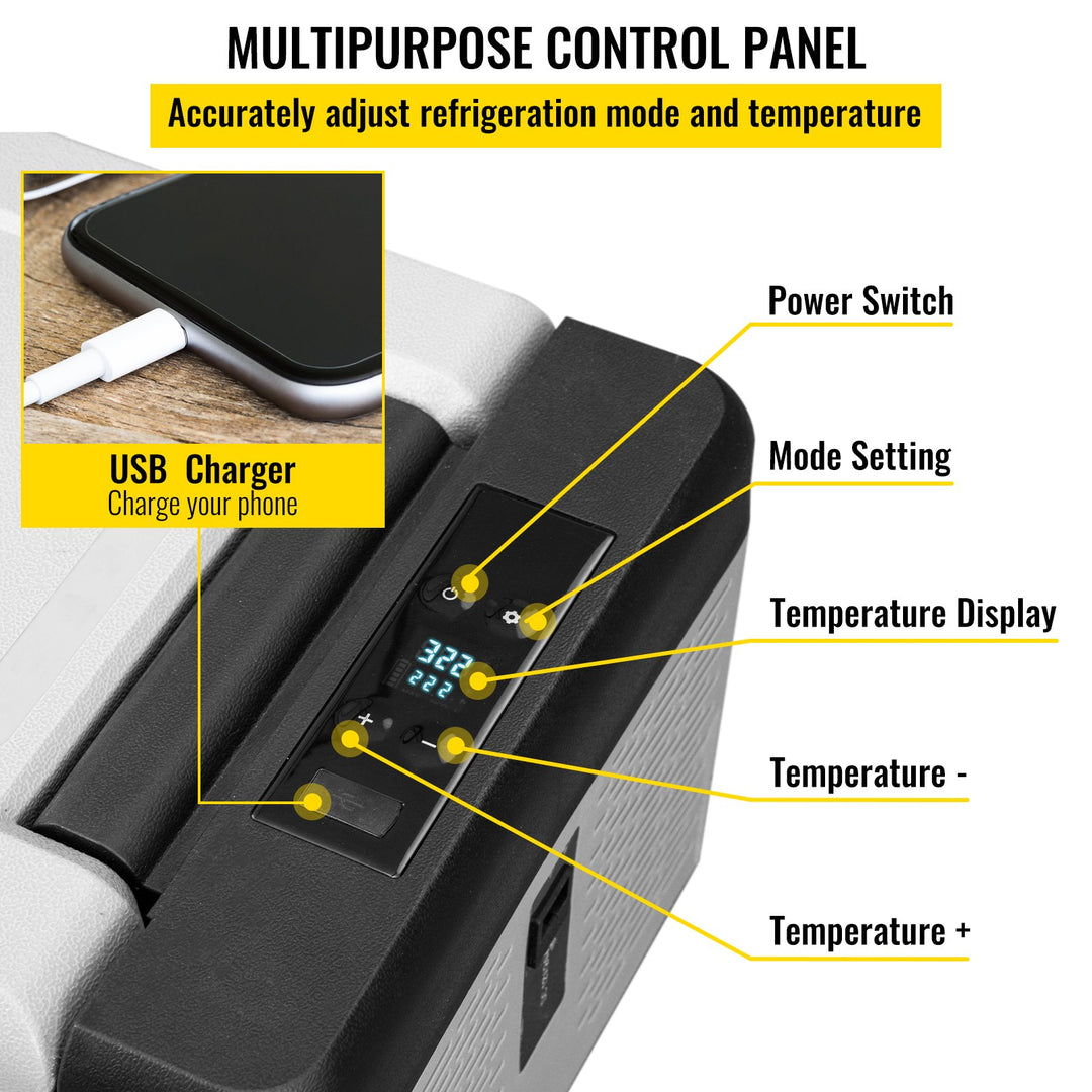 12 Volt Refrigerator 10 Qt, Portable Mini Freezer (-4℉~68℉) W/APP
