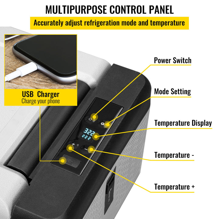 12 Volt Refrigerator 10 Qt, Portable Mini Freezer (-4℉~68℉) W/APP
