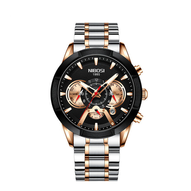 Nibosi waterproof luminous multifunctional men's watch