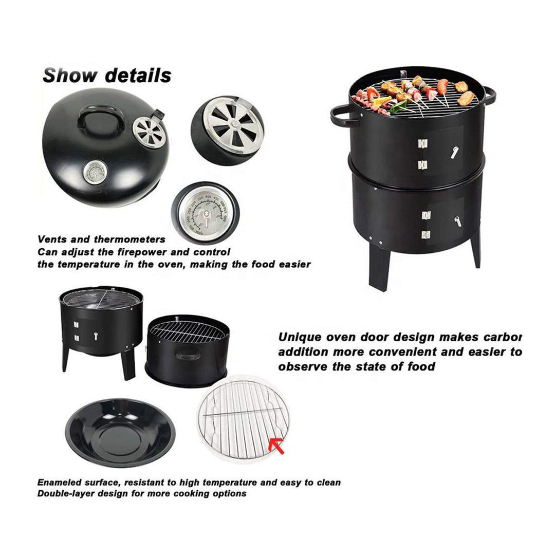Double Layer Smokeless BBQ Grill & Braising Oven