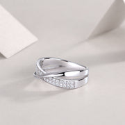 Wrap Around The Diamond Ring Luxury Fashion Set Moissanite Silver Ring