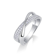 Wrap Around The Diamond Ring Luxury Fashion Set Moissanite Silver Ring