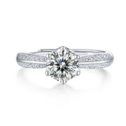 Moissanite Diamond Wedding Ring Luxury Fashion Silver Ring
