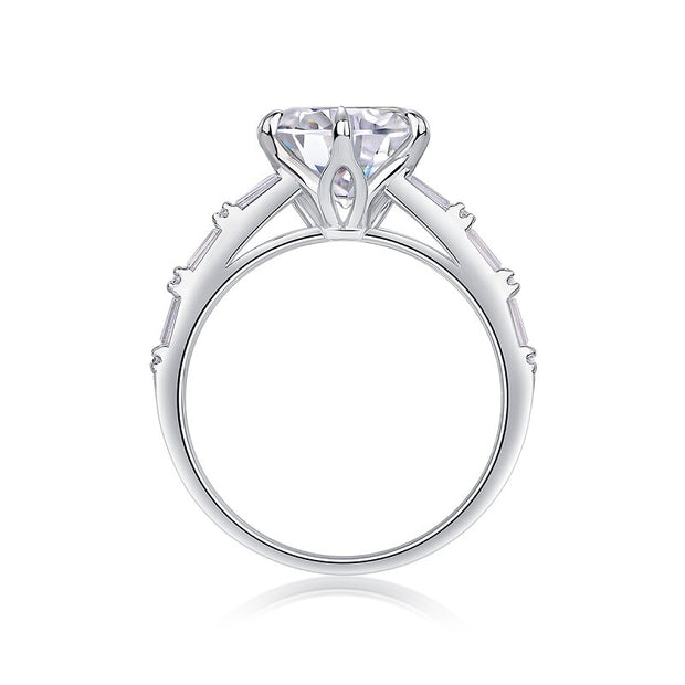 Vanilla - A Fashionable And Luxurious Jewelry Piece Set With 3-carat Moissanite S925 Sterling Silver And Platinum-plated Diamond