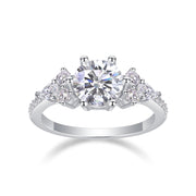 Luxury Fashion Diamond Ring Moissanite Silver Ring