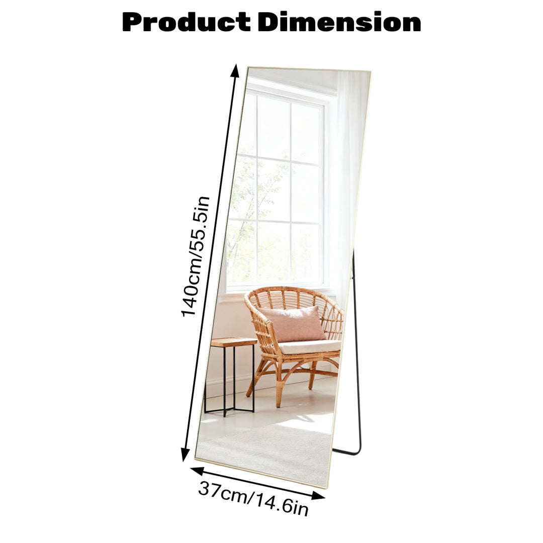 56x15 Rectangle Full Length Mirror, Full Body Standing Mirror Floor Mirrors