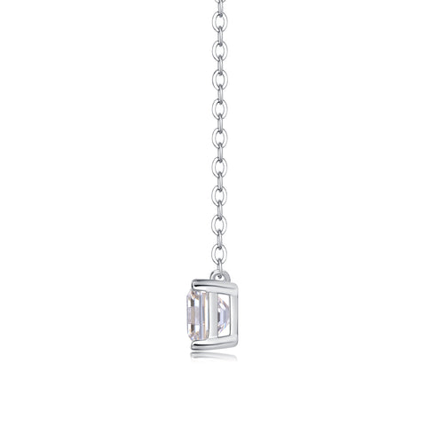 Eternal - A Fashionable And Luxurious Diamond Jewelry Pendant Set With Square Moissanite S925 Sterling Silver