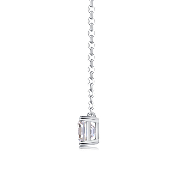 Eternal - A Fashionable And Luxurious Diamond Jewelry Pendant Set With Square Moissanite S925 Sterling Silver