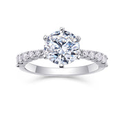 Large Diamond Diamond Ring Luxury Fashion Set Moissanite Silver Ring