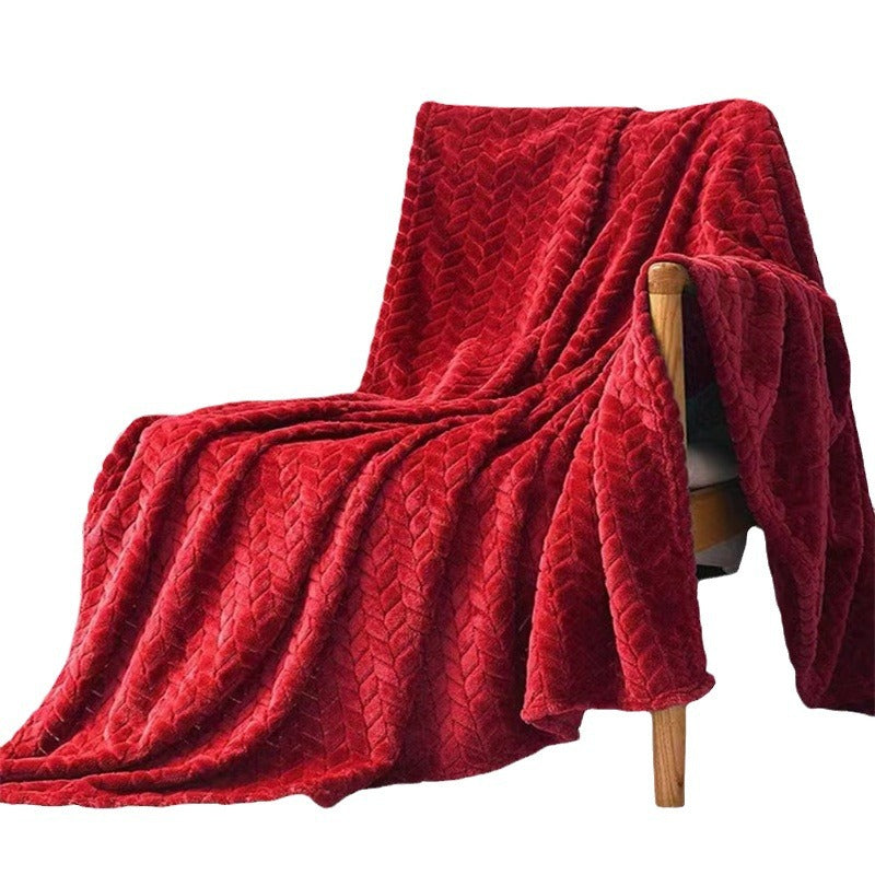 Solid Color Flannel Wheat Grain Blanket Children's Blankets