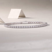 Piano Poet Luxurious Fashion Set Mosan Diamond S925 Silver Bracelet Rivaling Natural Diamonds