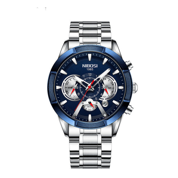 Nibosi waterproof luminous multifunctional men's watch