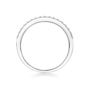 Luxury Fashion Double Row Diamond Ring With Moissanite Silver Ring