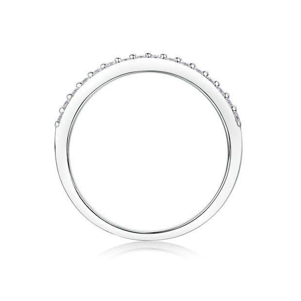 Luxury Fashion Double Row Diamond Ring With Moissanite Silver Ring