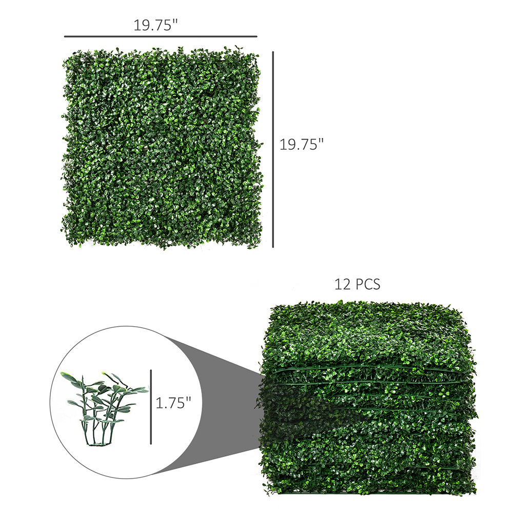 Wall Panels, 118inch X 39inch Artificial Grass Wall Decor,Greenery Backdrop Panels Wall For Outdoor, Indoor, Garden, Fence, Backyard, Dark Green