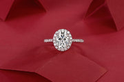Audrey Large Diamond Ring Luxury Fashion Set Moissanite Silver Ring