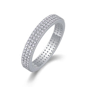 Light Up The Moments - A Fashionable Jewelry Ring Set With Moissanite S925 Sterling Silver And Platinum-plated Diamond