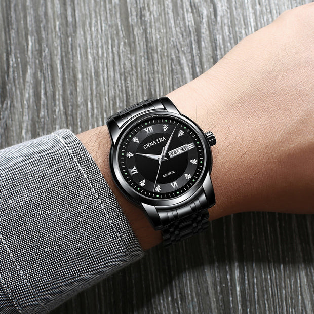 Men's Waterproof Quartz Steel Watch