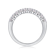 Multi-row Diamond Ring Luxury Fashion Set Moissanite Silver Ring