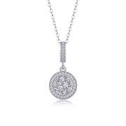 Double Ring Combination - A Fashionable And Luxurious Diamond Jewelry Piece Set With Moissanite S925 Sterling Silver And Platinum-plated Pendant