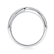 Wrap Around The Diamond Ring Luxury Fashion Set Moissanite Silver Ring