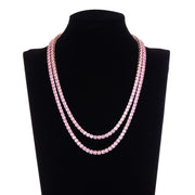 Fashion Cuban Chain Women's Gold Plated Zircon Jewelry