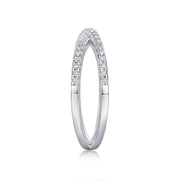 Double Band Diamond Ring Luxury Fashion Set Moissanite Silver Ring
