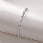 Piano Poet Luxurious Fashion Set Mosan Diamond S925 Silver Bracelet Rivaling Natural Diamonds