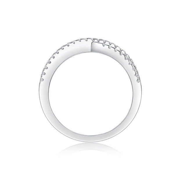 Double Band Diamond Ring Luxury Fashion Set Moissanite Silver Ring