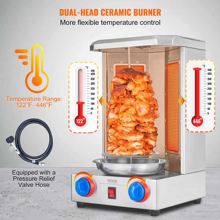 Shawarma Grill Machine, 13 Lbs Capacity