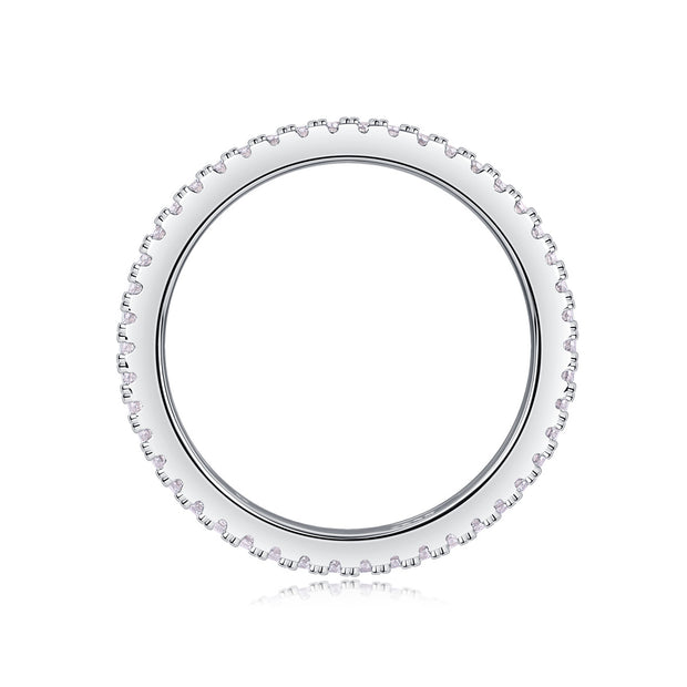 Double Ring Shadow - A Fashionable And Luxurious Jewelry Piece Set With Moissanite S925 Sterling Silver And Platinum-plated Diamond