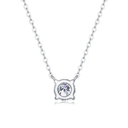 My Heart Will Last Forever - Affordable Diamond Jewelry Necklace Pendant Set With 1-carat And 2-carat Moissan Diamonds, S925 Sterling Silver And Platinum Plating. Fashionable And Trendy Jewelry