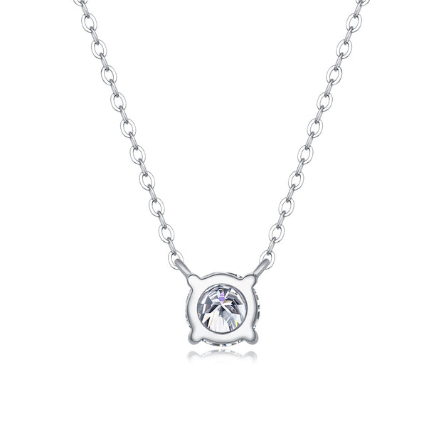 My Heart Will Last Forever - Affordable Diamond Jewelry Necklace Pendant Set With 1-carat And 2-carat Moissan Diamonds, S925 Sterling Silver And Platinum Plating. Fashionable And Trendy Jewelry